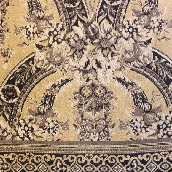 Made in Italy. Gray and Pale Yellow Cotton Rug. OS - Picture 3 of 7